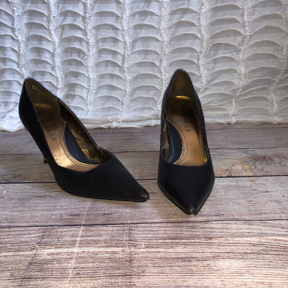 Rampage Brown Point Toe Heel